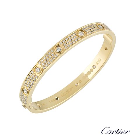 cartier love bracelet pave diamond replica|cartier love bracelet one diamond.